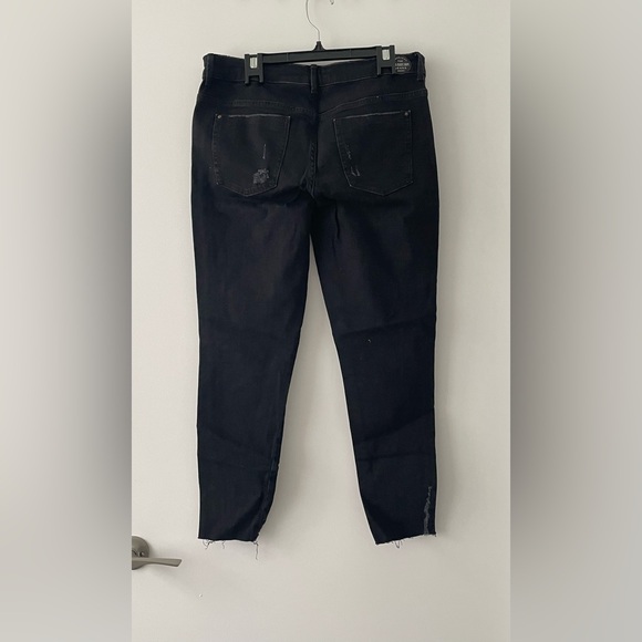 Zara Blue Black Distressed Jeans - size US 10 - Picture 5 of 5